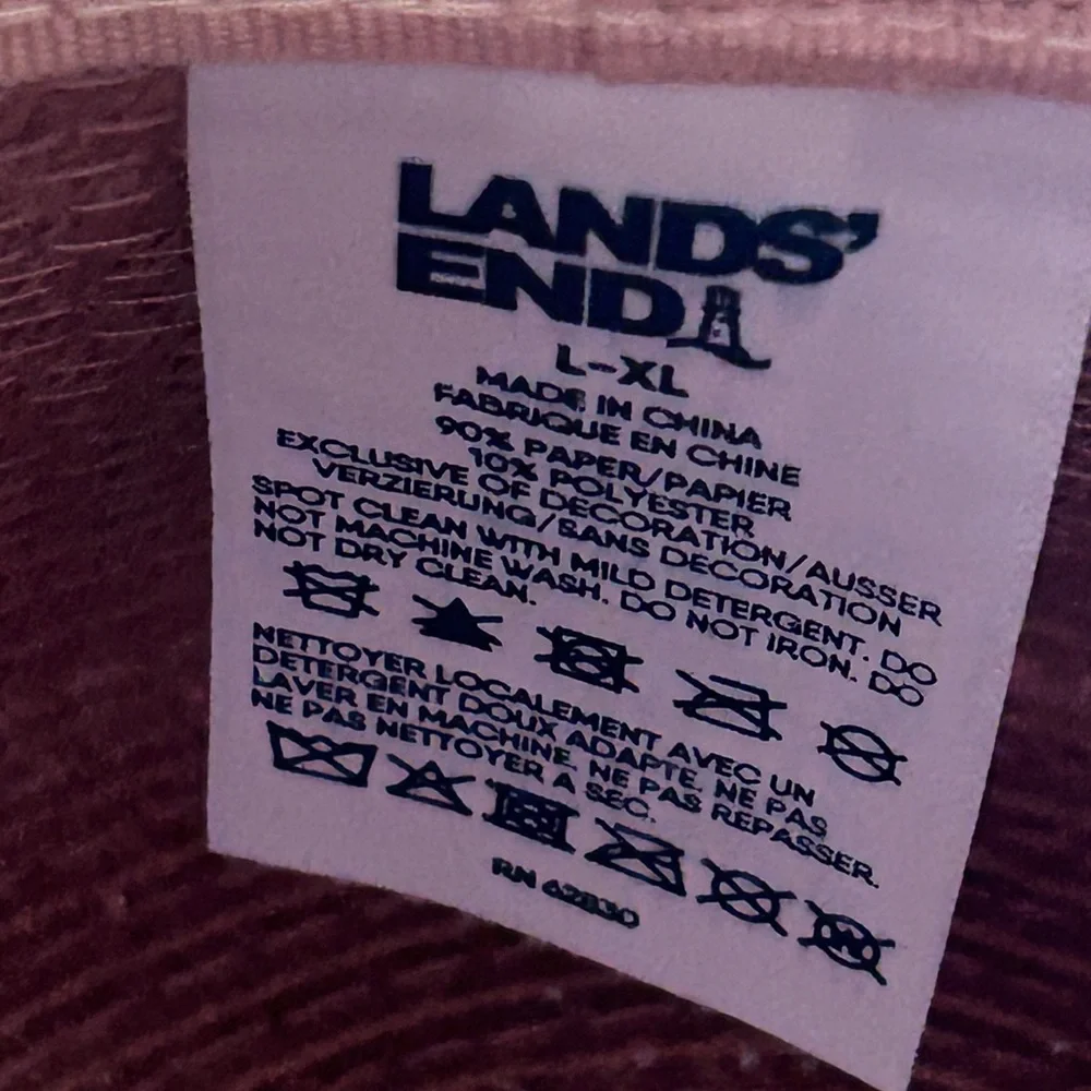 Sun Hats Lands End Face Saver Sun Hat Navy & Mauve L/XL TWO HATS - Picture 5 of 9